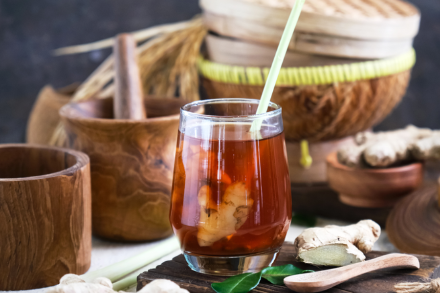 công dụng của trà gừng đường nâu