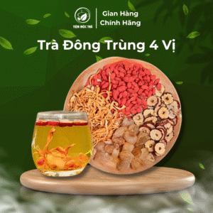 Trà Đông Trùng Tứ Vị Bồi Bổ Sức Khỏe Tăng Cường Sinh Lý, Trà Thảo Mộc, Dễ Pha Chế (Combo 15 gói, 30 gói)